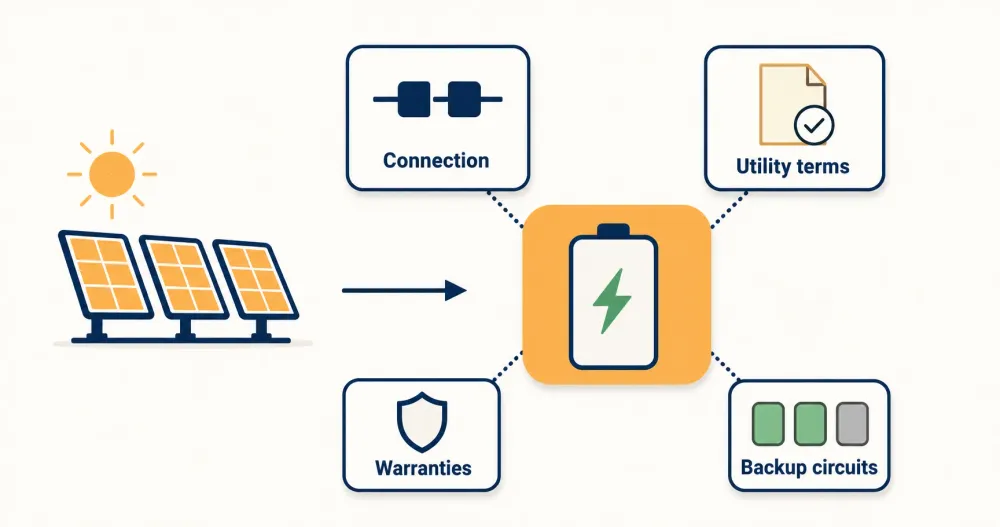 Add Battery to Existing Solar: What to Settle First